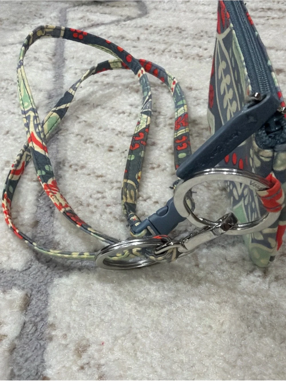 Vera Bradley Campus Double ID Case and Lanyard Set Nomadic Floral Print